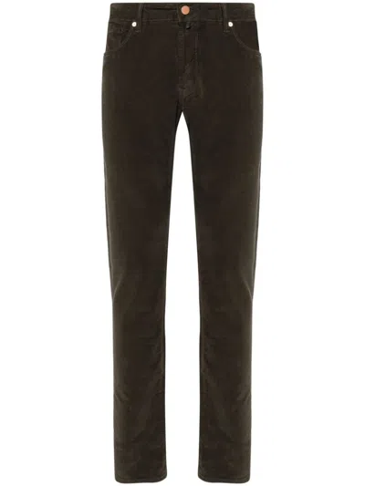 Incotex Blue Division 5 Pocket Stretch Vintage In Brown
