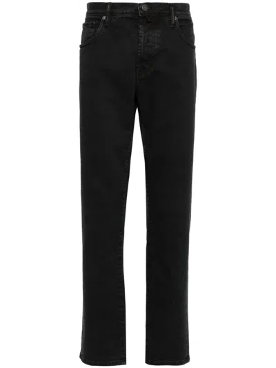 Incotex Blue Division 5 Pockets Stretch Vintage In Black