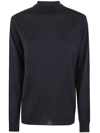 Maison Margiela Round Neck Sweater In Blue