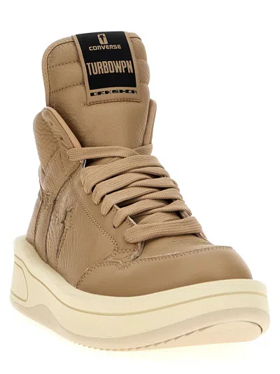 Shop Rick Owens Drkshdw Drkshdw X Converse 'turbowpn' Sneakers In Beige