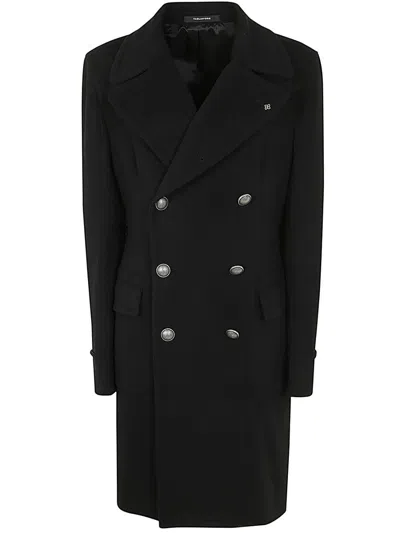 Shop Tagliatore Carlo/z Classic Coat Clothing In Black