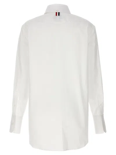 Shop Thom Browne 'exaggerated Point Collar' Shirt In White