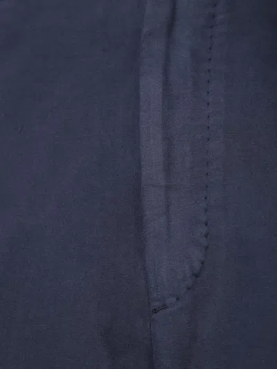 Incotex Straight Trousers With Pleated Front And Pockets In Blue