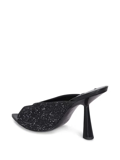 Jimmy Choo Maryanne 100 Glittered Mules In Black