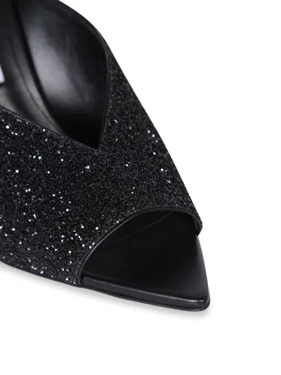 Jimmy Choo Maryanne 100 Glittered Mules In Black