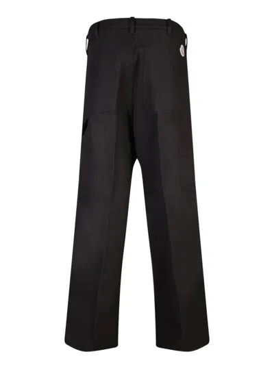 Shop Moncler Trousers In Black