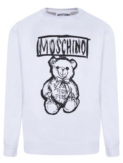 Shop Moschino Sweatshirts In White