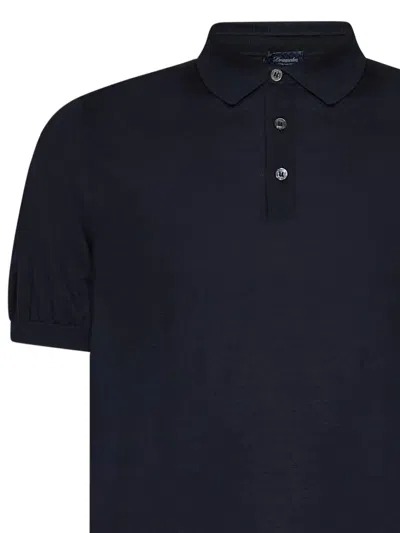 Shop Drumohr Polo Shirt In Blue