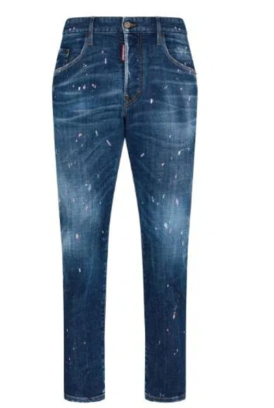 Dsquared2 Straight Slim Cut Stretch-cotton Trousers