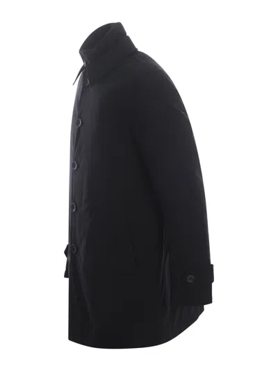 Herno Technical Polyamide With Goose Down Padding Down Jacket In Blue
