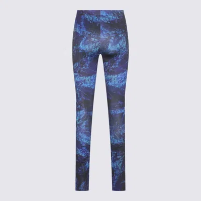 Shop Off-white Blue Sleek Split Leggings Pants