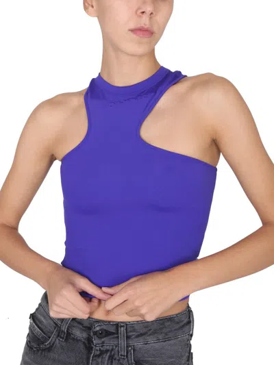 Shop Off-white Top With Embossed Logo In Purple