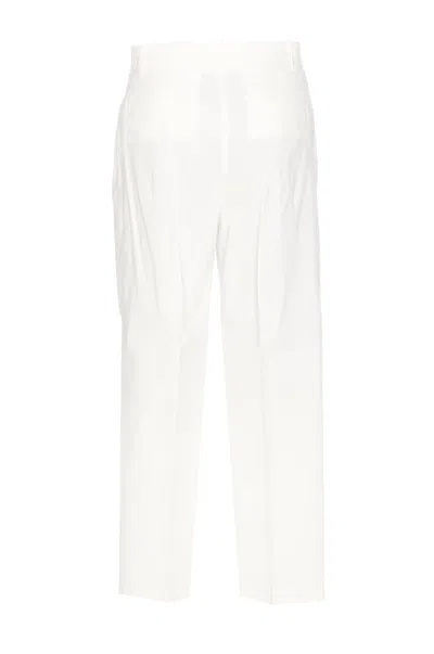 Shop Pinko Trousers In White