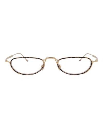 Thom Browne Round-frame Metal Optical Frames Eyeglass Frame Multicolored Size 50 Metal In Brown