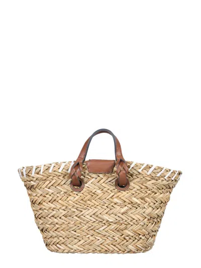 Anya Hindmarch Paper Eyes Small Shopping Bag In Beige