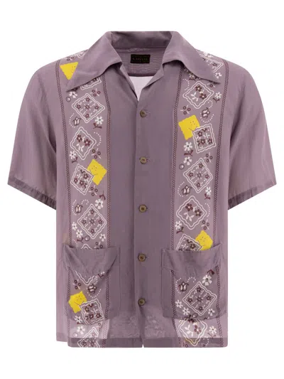 Shop Kapital "peckish Rainbowy" Shirt In Purple