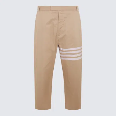 Shop Thom Browne Camel Cotton Pants