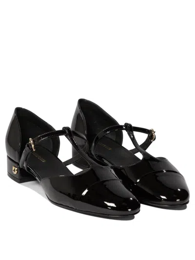 Shop Ferragamo Salvatore  "linette" Ballet Flats In Black