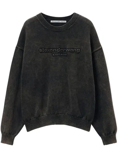 Shop Alexander Wang Sweater With Logo In Black