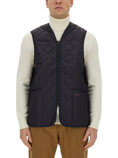 Shop Barbour Quilted Vest In Blue