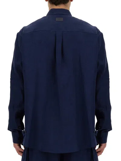 Shop Dolce & Gabbana Shirt With Pockets In Blue