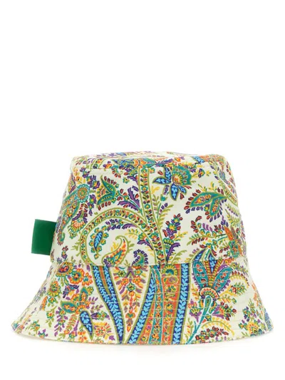 Shop Etro Paisley Bucket Hat In Multicolour