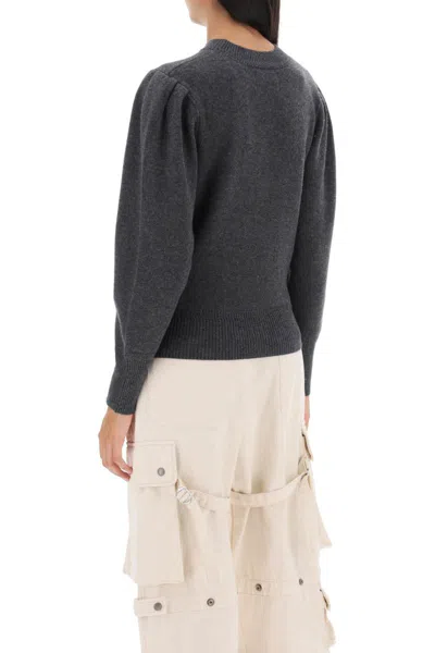 Shop Isabel Marant Étoile Kelaya Sweater With Balloon Sleeves In Grey