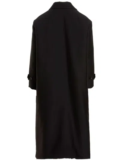 Valentino Pp Collection Reversible Long Coat In Black