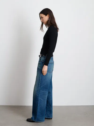 Alex Mill Ava Crewneck Sweater In Extra Fine Merino In Black