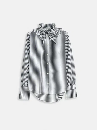 Alex Mill Aurora Shirt In Bi Stripe In Black/white