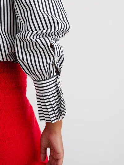 Alex Mill Aurora Shirt In Bi Stripe In Black/white