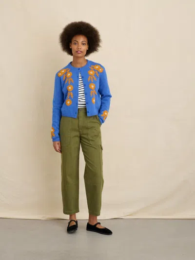 Alex Mill Becca Embroidered Sweater In Blue Combo