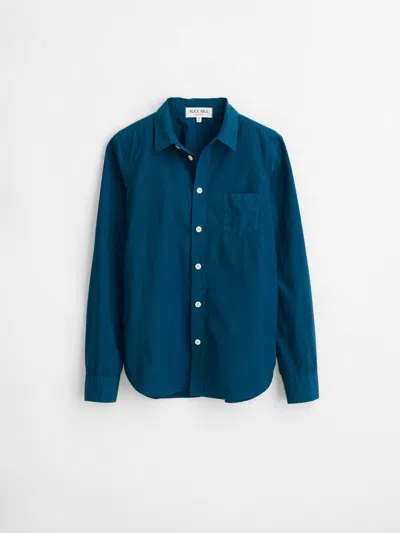 Alex Mill Bobby Shirt In Paper Poplin In Lagoon