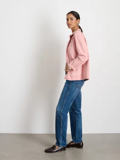 Alex Mill Britt Work Jacket In Recycled Denim In Blush Pink