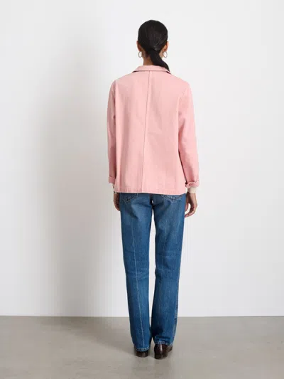 Alex Mill Britt Work Jacket In Recycled Denim In Blush Pink