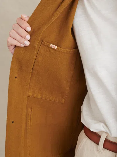 Alex Mill Britt Work Jacket In Upcycled Denim In Golden Khaki