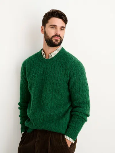 Alex Mill Cable Crewneck Sweater In Heather Pine