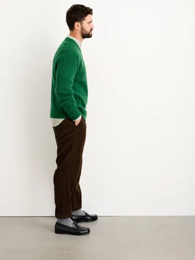 Alex Mill Cable Crewneck Sweater In Heather Pine