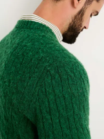 Alex Mill Cable Crewneck Sweater In Heather Pine