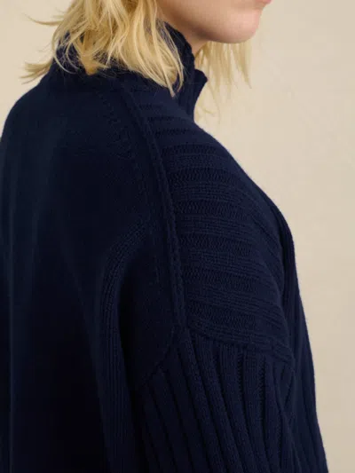 Alex Mill Charley Rib Sweater In Dark Navy