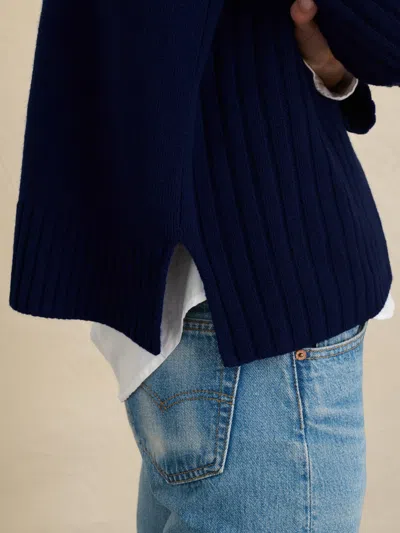 Alex Mill Charley Rib Sweater In Dark Navy