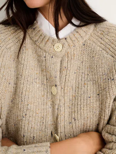 Alex Mill Mirielle Donegal Wool Blend Cardigan In Oatmeal