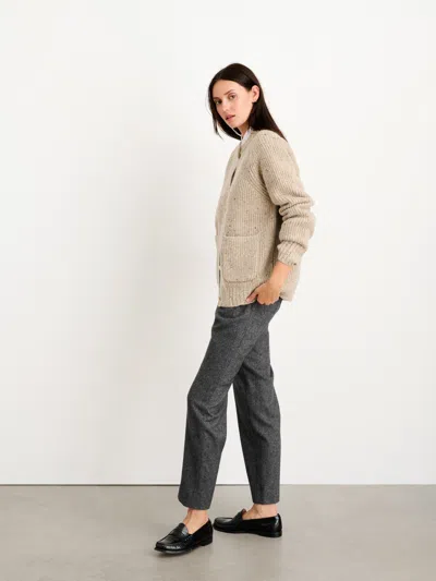 Alex Mill Mirielle Donegal Wool Blend Cardigan In Oatmeal