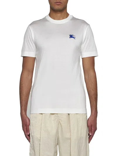 Shop Burberry T-shirts And Polos In Salt