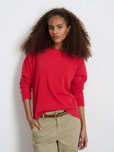 Alex Mill Frankie Sweatshirt In Vintage Wash In Cardinal
