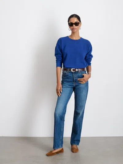 Alex Mill Frankie Sweatshirt In Vintage Wash In Cobalt
