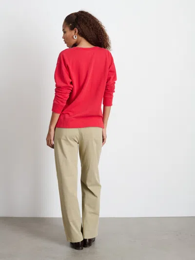Alex Mill Frankie Sweatshirt In Vintage Wash In Cardinal