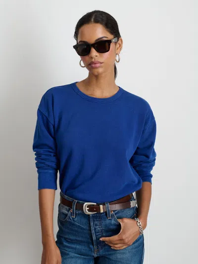 Alex Mill Frankie Sweatshirt In Vintage Wash In Cobalt