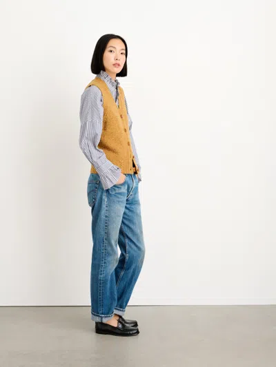 Alex Mill Francis Cardigan Vest In Donegal In Honeycomb