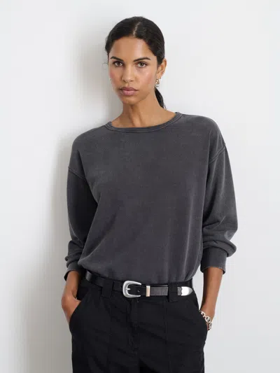 Alex Mill Frankie Sweatshirt In Vintage Wash In Washed Black
